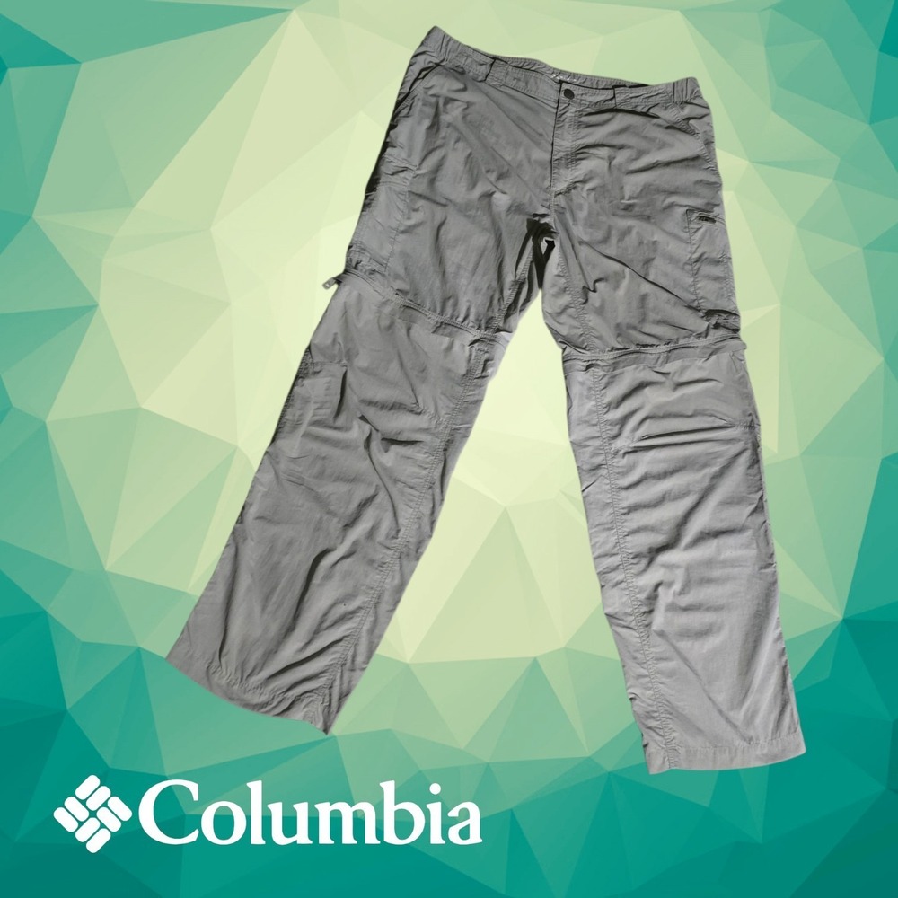 Columbia Mens Silver Ridge Convertible Hiking Cargo Pants Fossil Tan 38x32